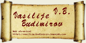 Vasilije Budimirov vizit kartica